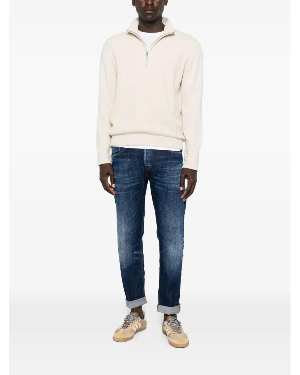 Dondup Blue Button Denim Jeans for men