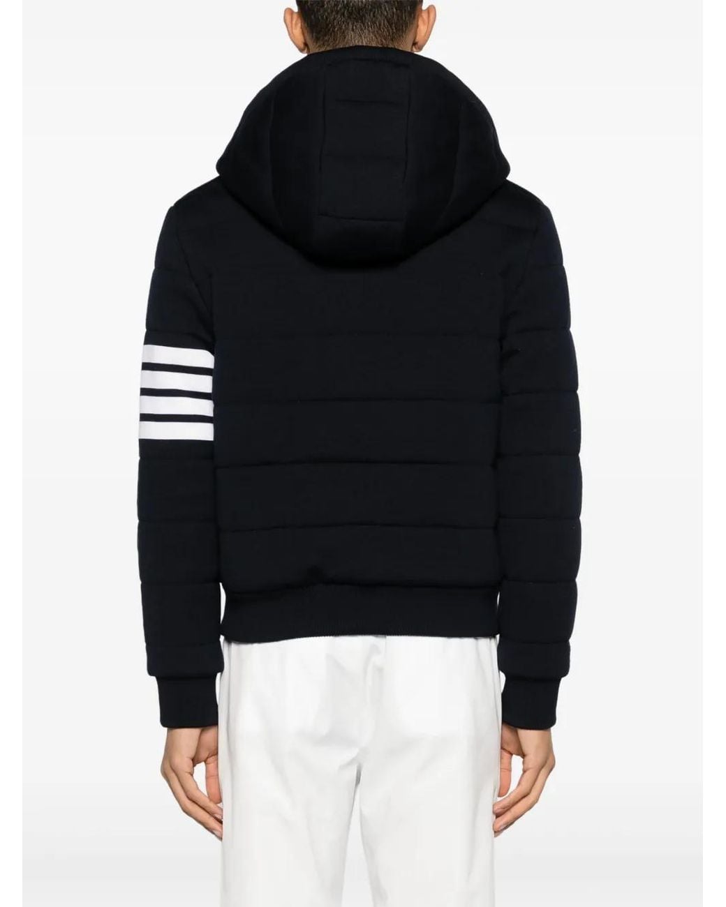 Thom Browne Blue Mini Quilted Wool Padded Jacket for men
