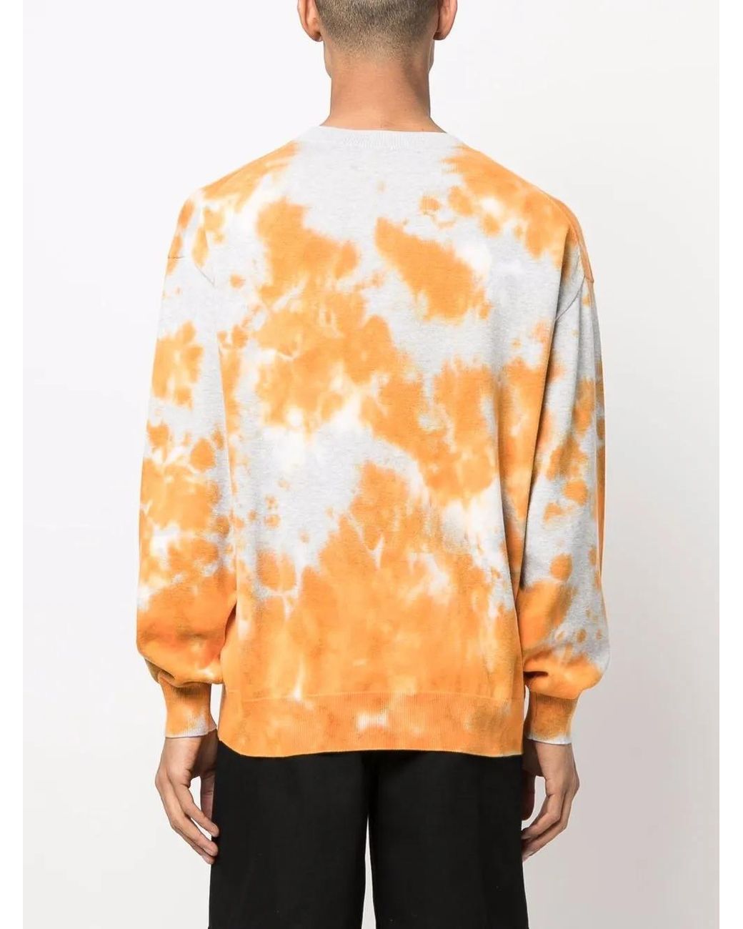 KENZO Orange Tiger Print Tie-dye Sweatshirt for men