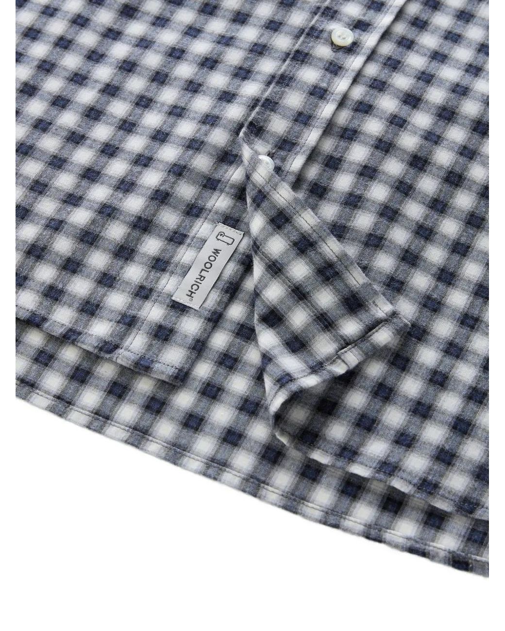 Woolrich Blue Check Pocket Shirt for men