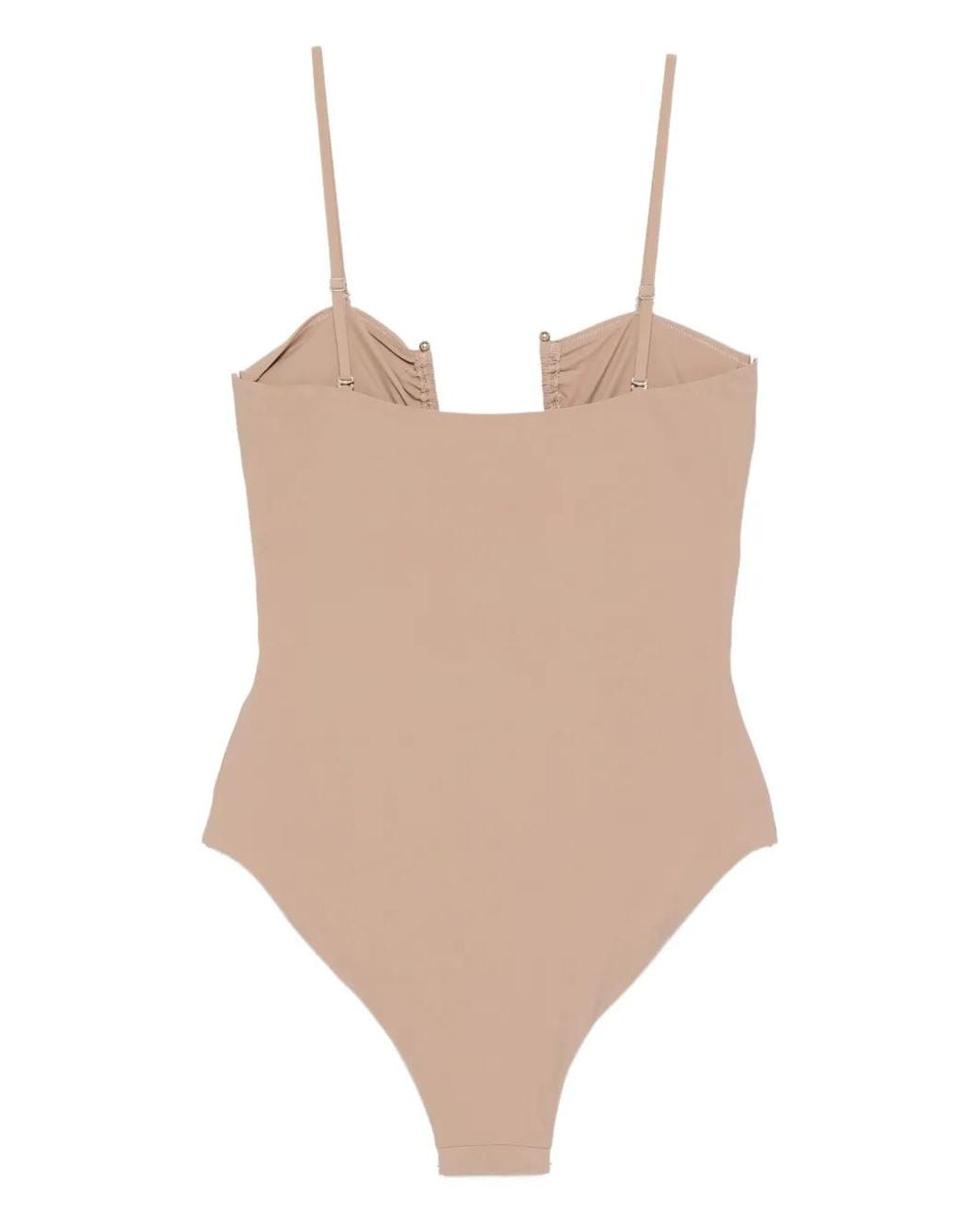 Christopher Esber Natural Ruched One-Piece Swimsuit