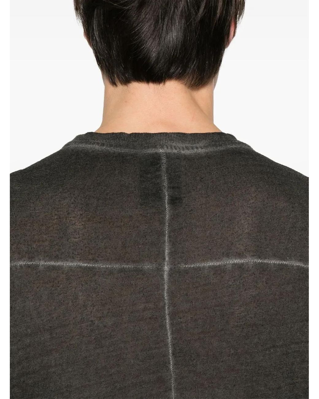 Thom Krom Black Crew-Neck T-Shirt for men