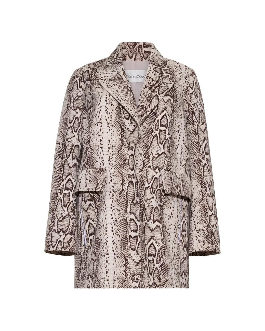 Cara Cara White Romeo Snake-Print Blazer