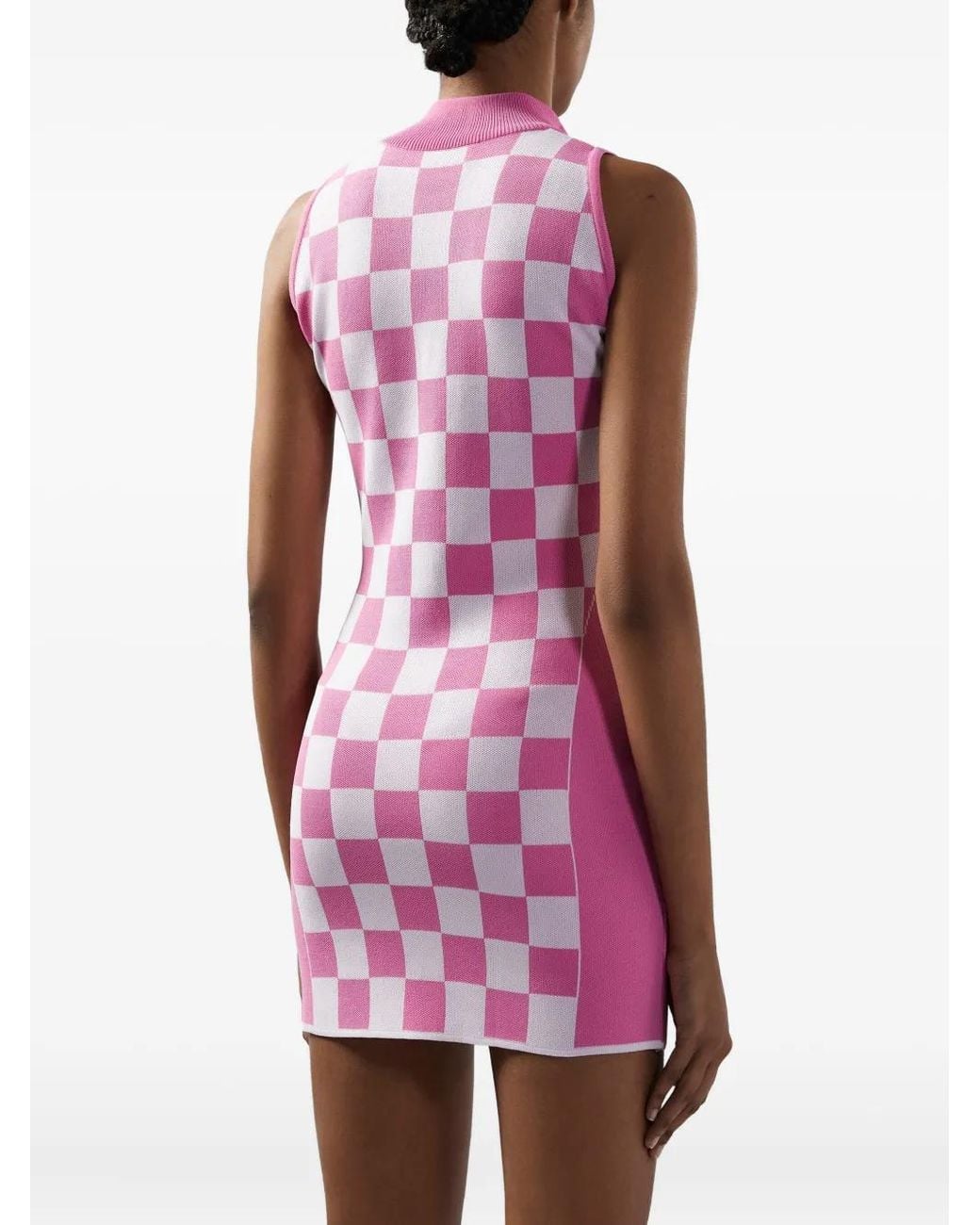 Gcds Pink Mini Dress With Logo Print