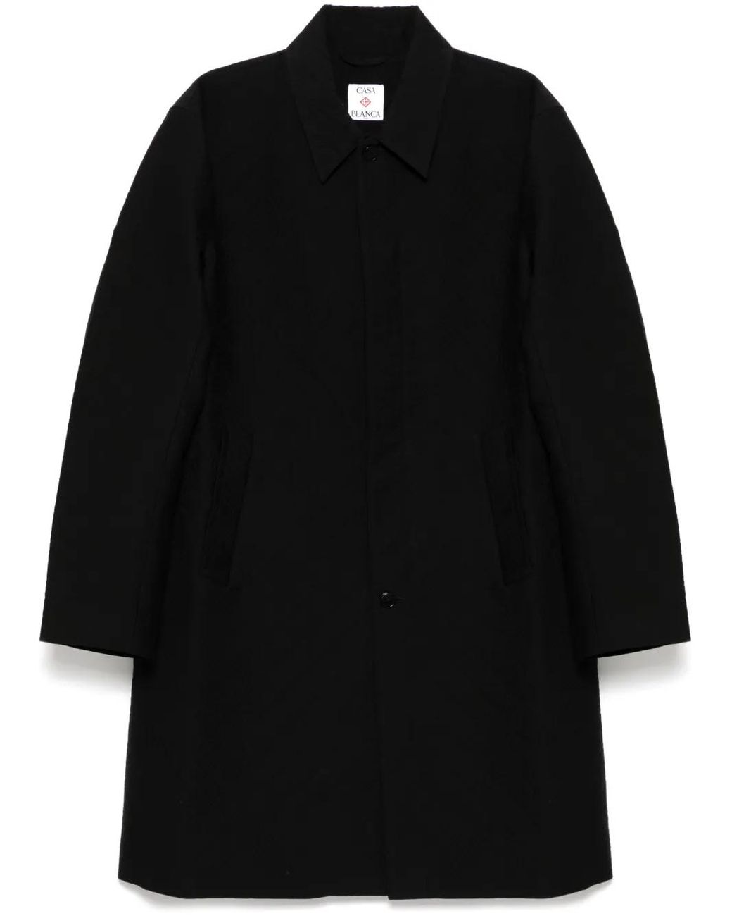 Casablanca Black Jacquard Coat for men