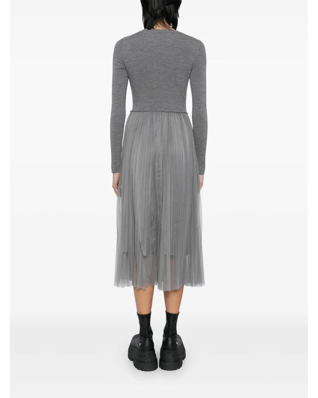 JNBY Gray Long Sleeves Dress