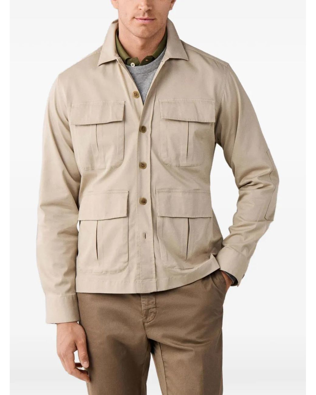 Hackett Natural Four-Pocket Shirt Jacket for men