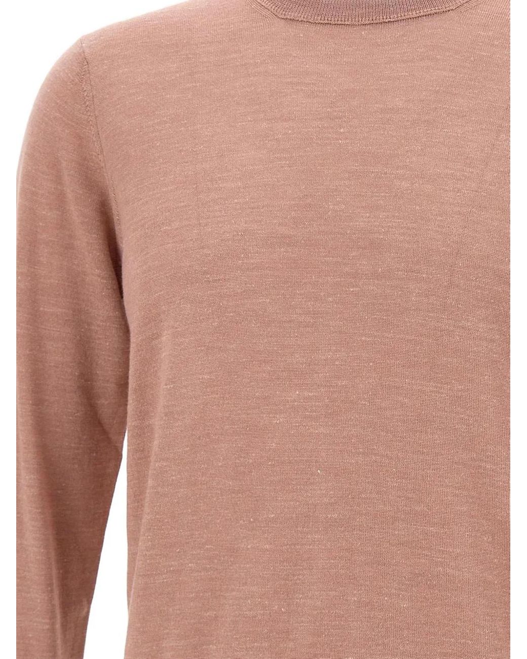 FILIPPO DE LAURENTIIS Pink Long-Sleeve Sweater for men