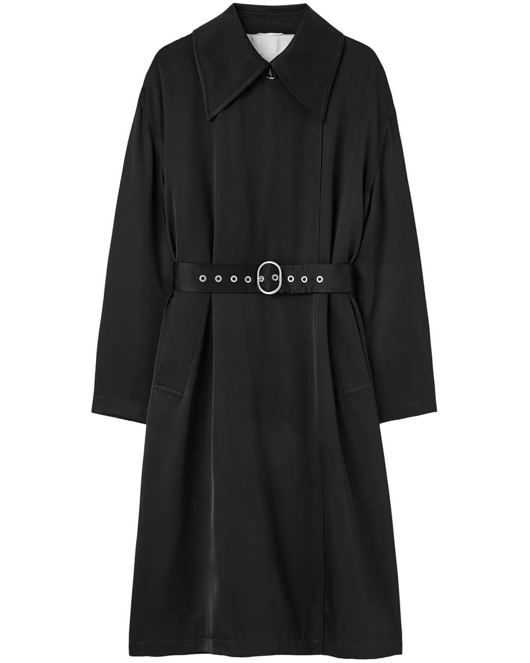 Gabardina Con Cinturón Jil Sander de color Black