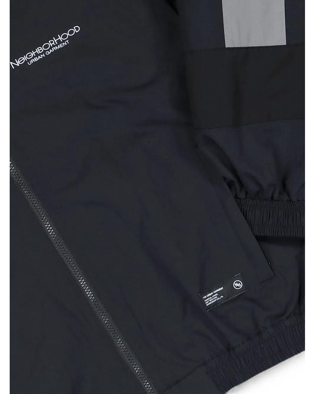 Neighborhood Blue Logo-Print Panelled Track Jacket for men