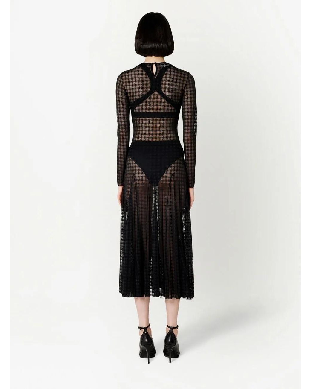 AMI Black Sheer-Kleid