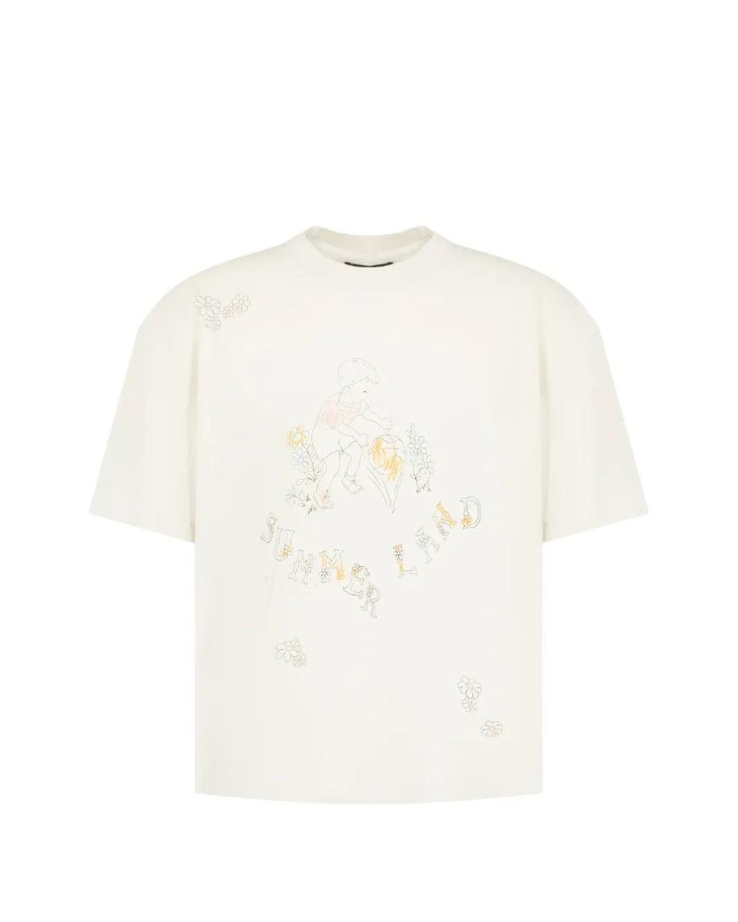 NAHMIAS White Scribble Graphic-Print T-Shirt for men