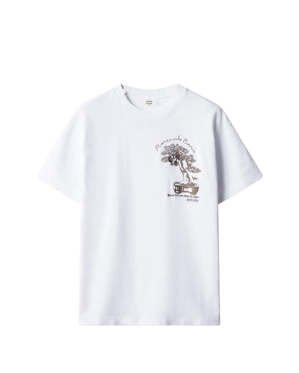 Maison Kitsuné White Parcs Of Paris Graphic-Print Cotton T-Shirt