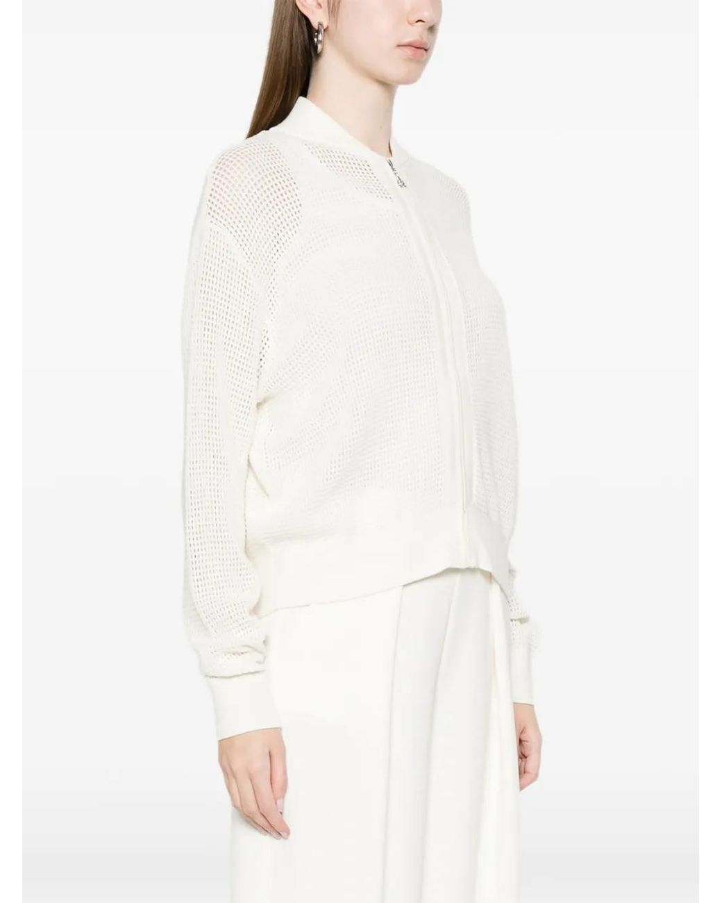 Deha White Zip-Up Cardigan