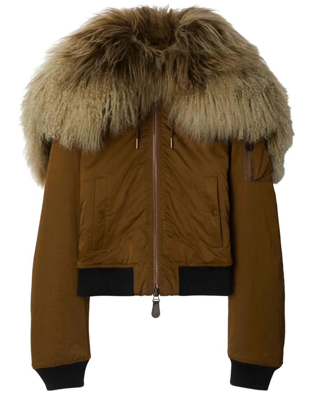 Burberry Green Padded Bomber Jacket