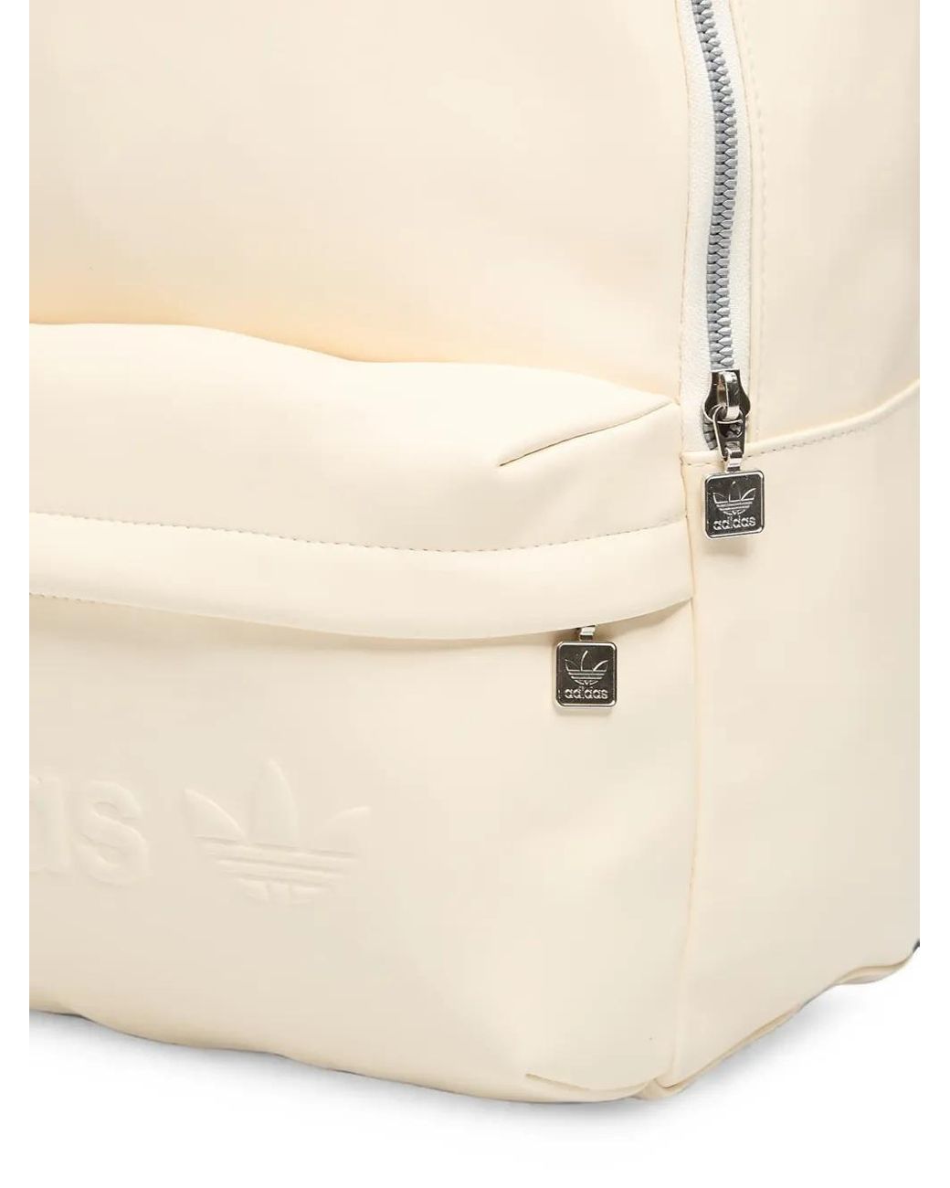 Adidas White Logo-Embossed Classic Backpack