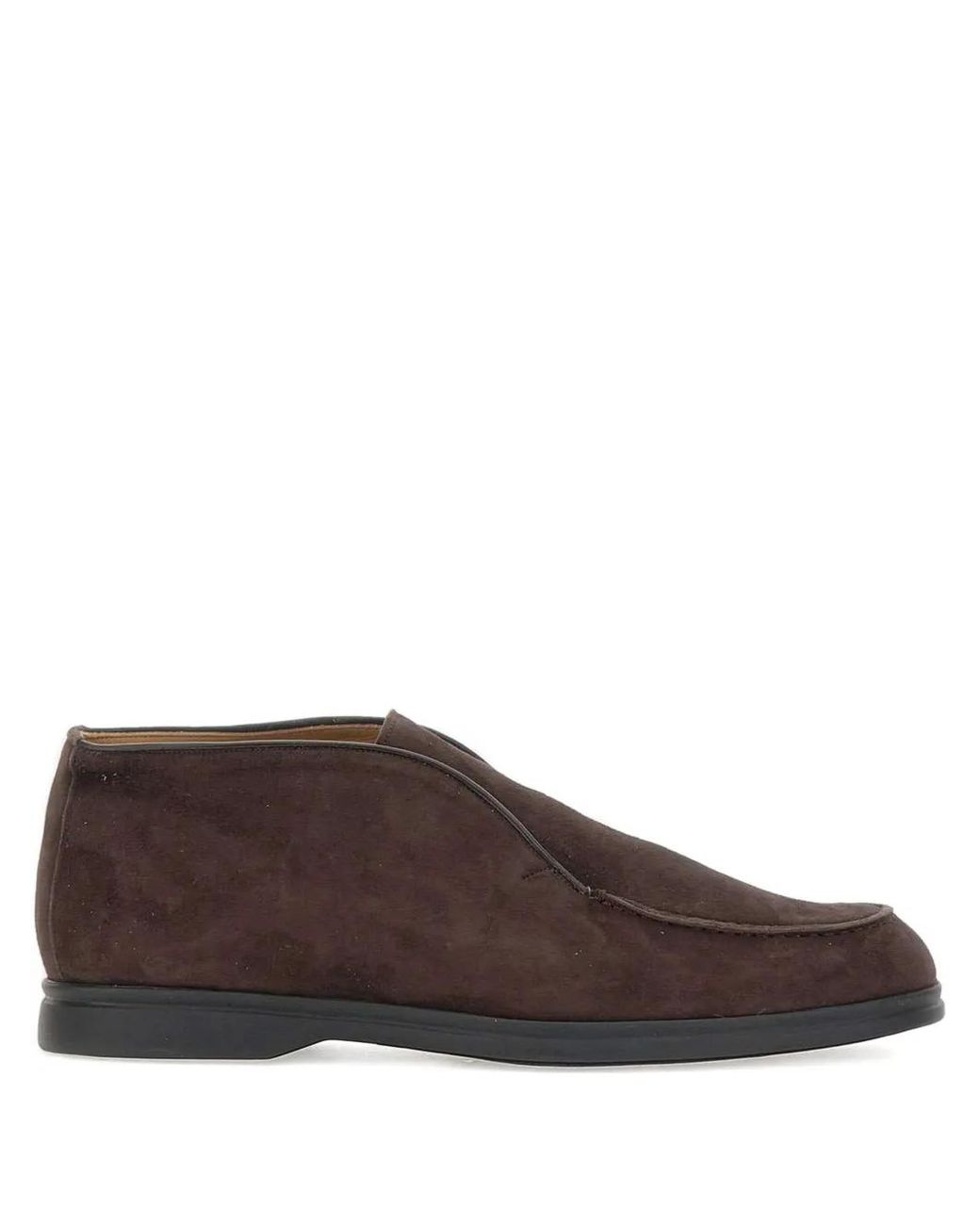 Duca Degli Abruzzi Brown Leo Suede Loafers for men