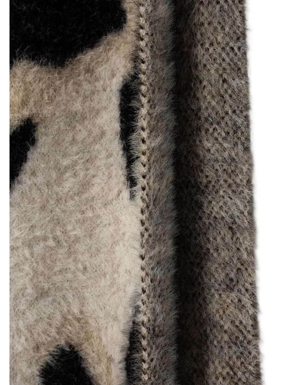 Joseph Ribkoff White Leopard-Print Brushed Scarf