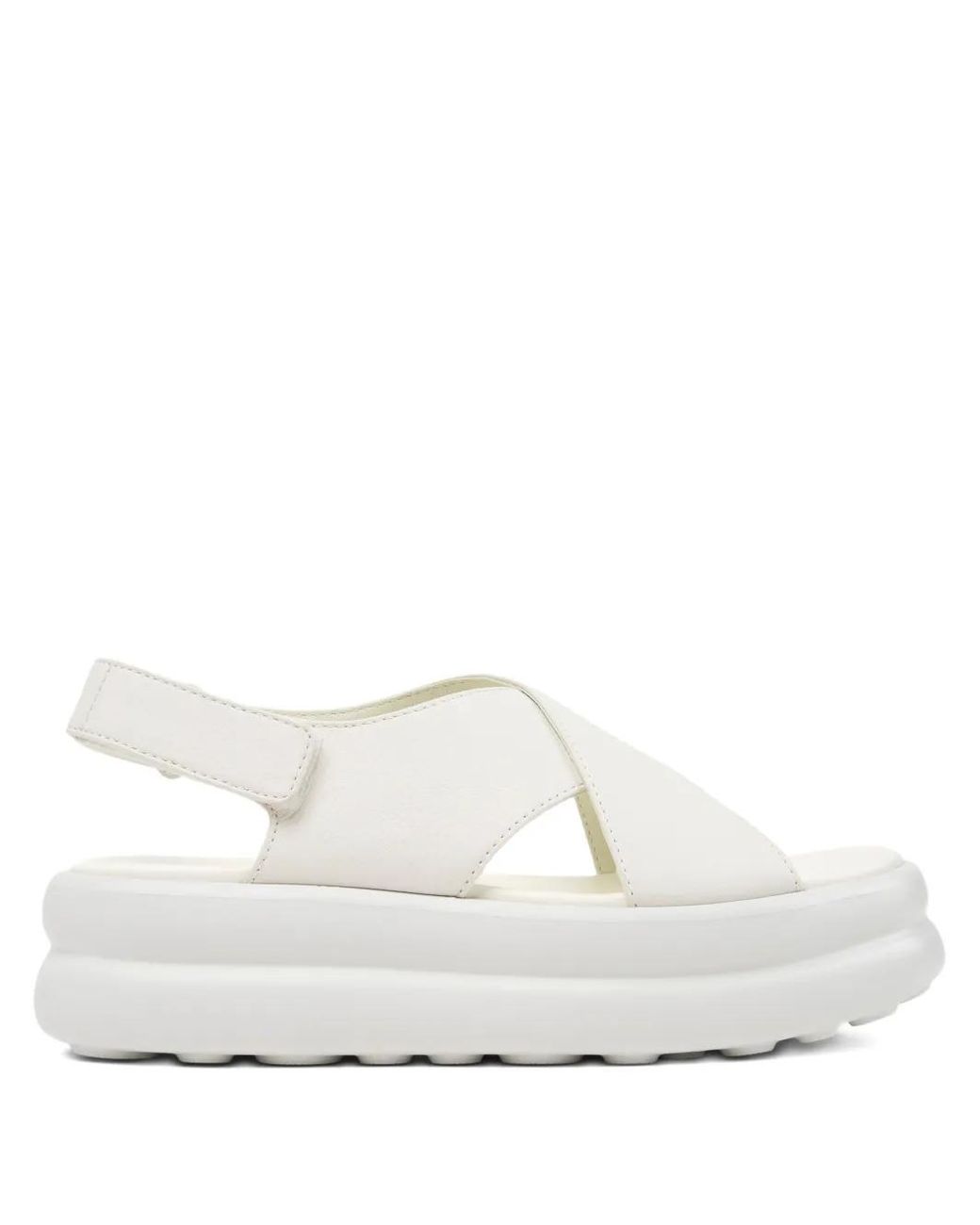 Camper White Pelotas Flota Crossover Leather Sandals