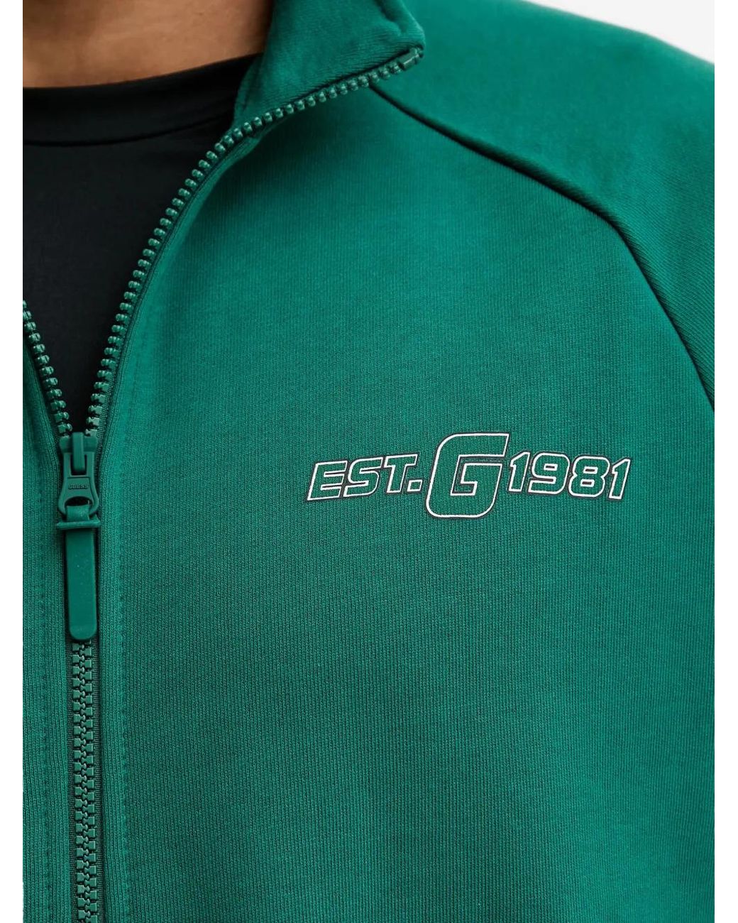 Guess Green Zip-Up Mock-Neck Sweater for men