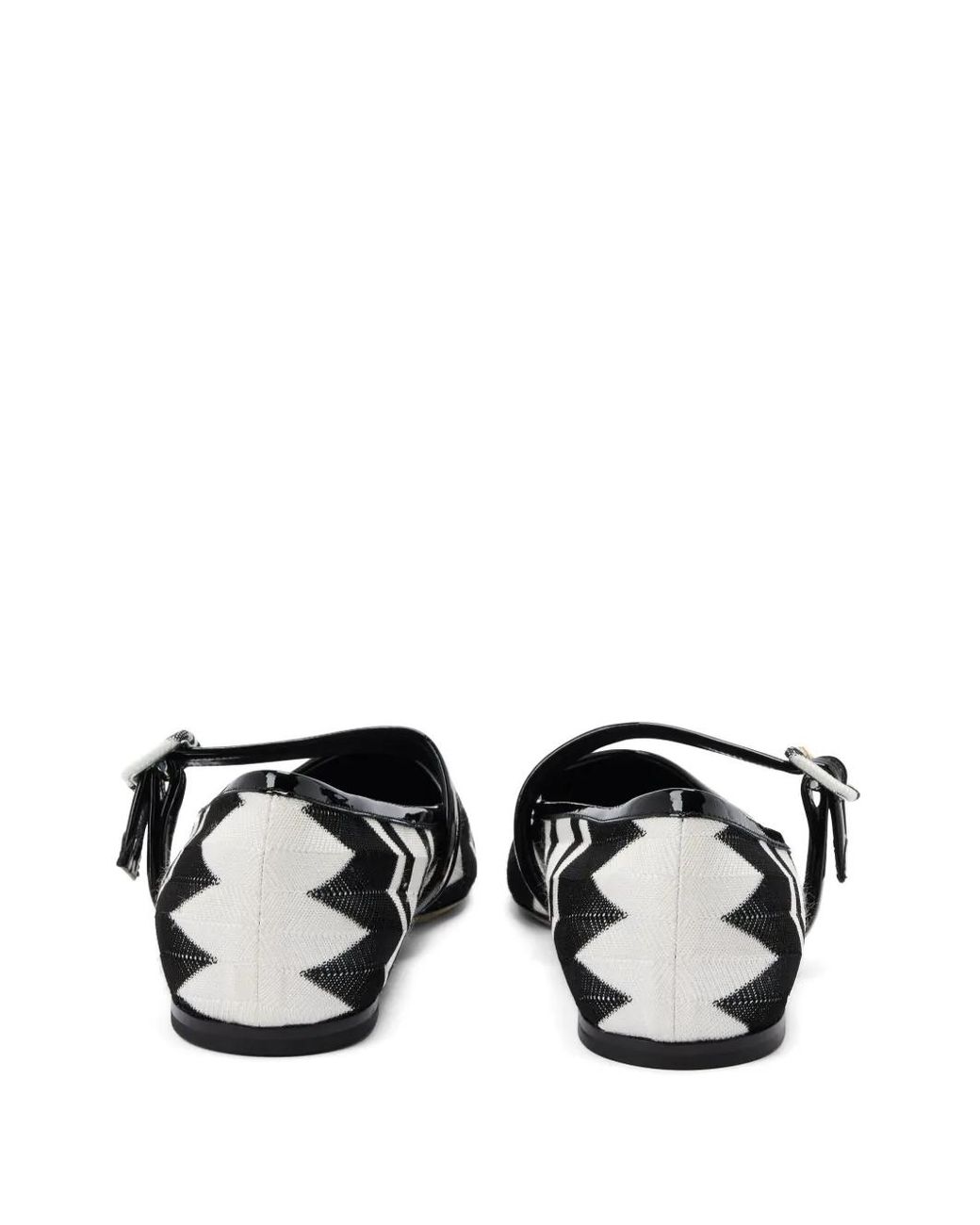 Missoni Black Zigzag-Pattern Ballerinas