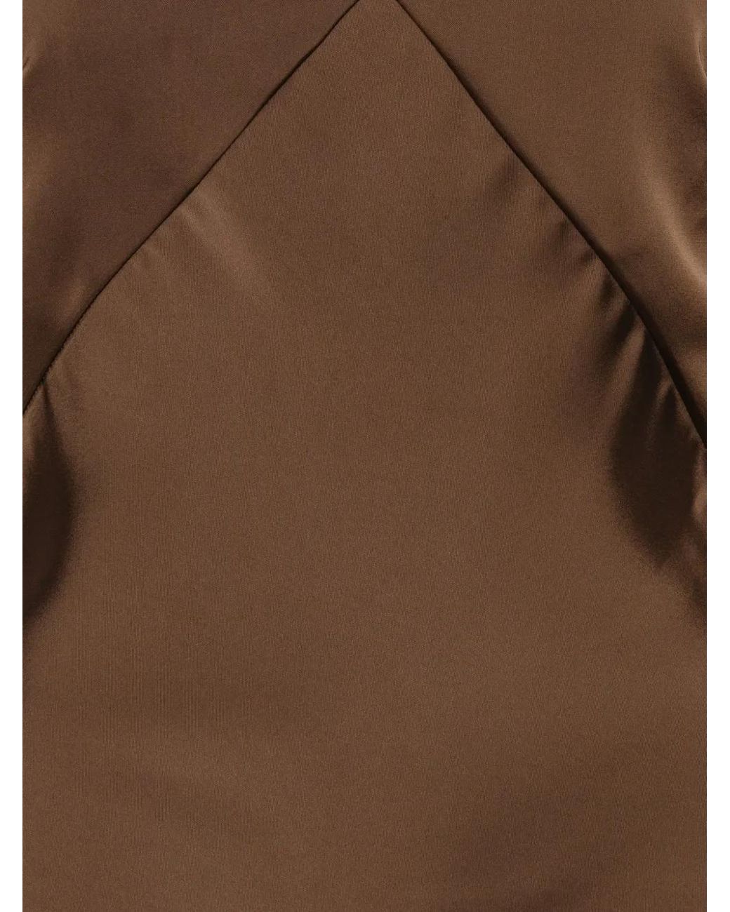 ROTATE BIRGER CHRISTENSEN Natural Long Satin Dress
