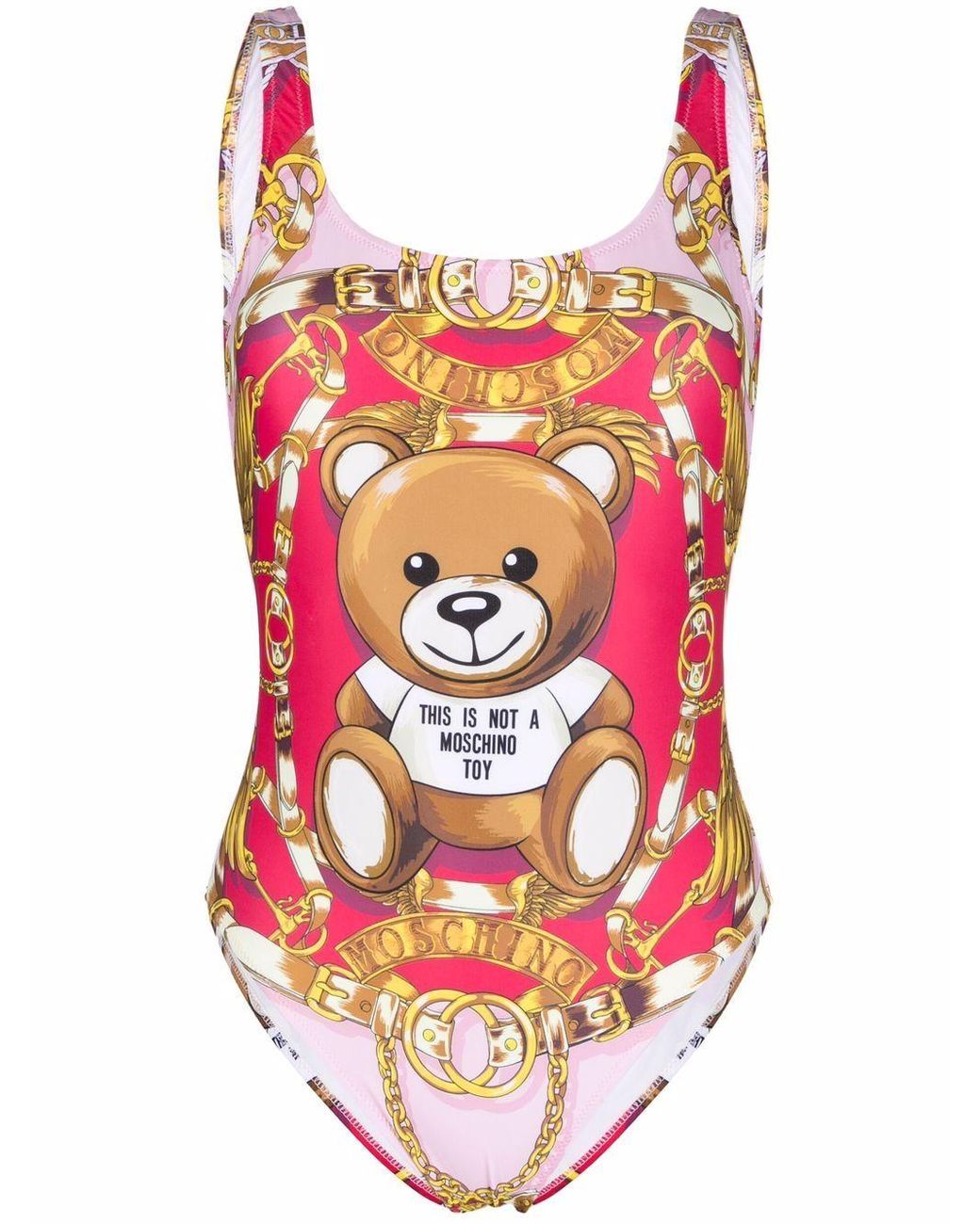 Moschino Badeanzug mit Teddy-Print in Pink - Lyst
