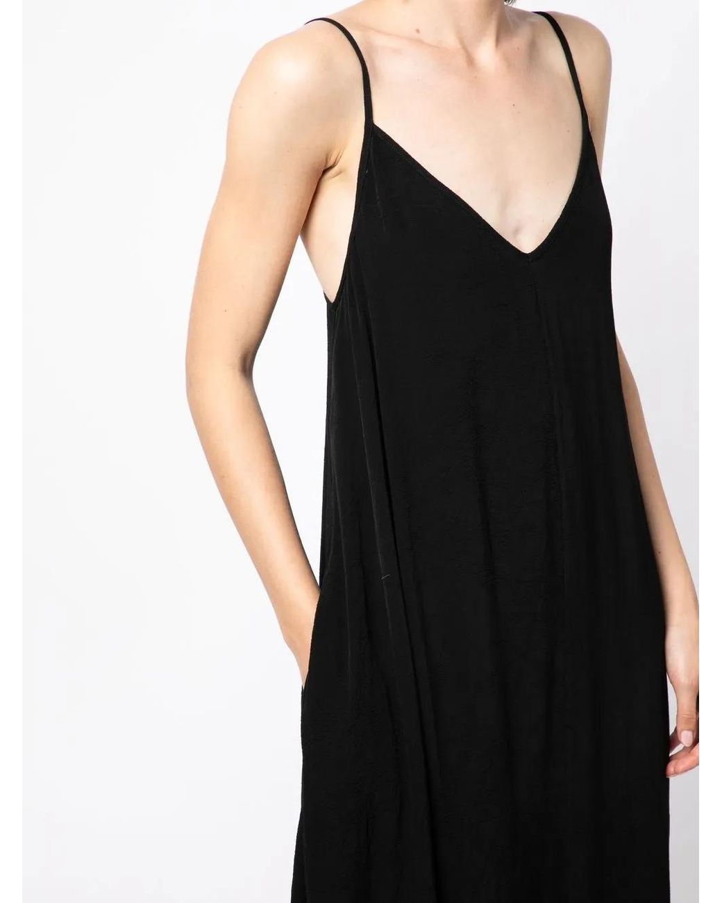 Voz Black Parachute Slip Dress