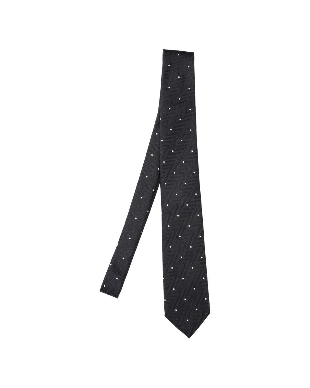 Tom Ford Black Polka-Dot Tie for men