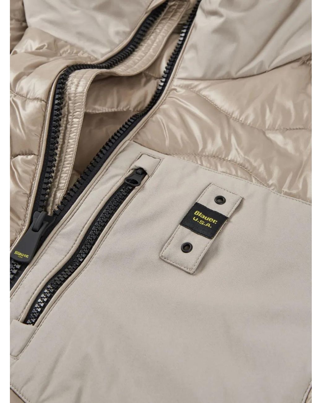 Blauer Gray Logo-Patch Padded Jacket for men