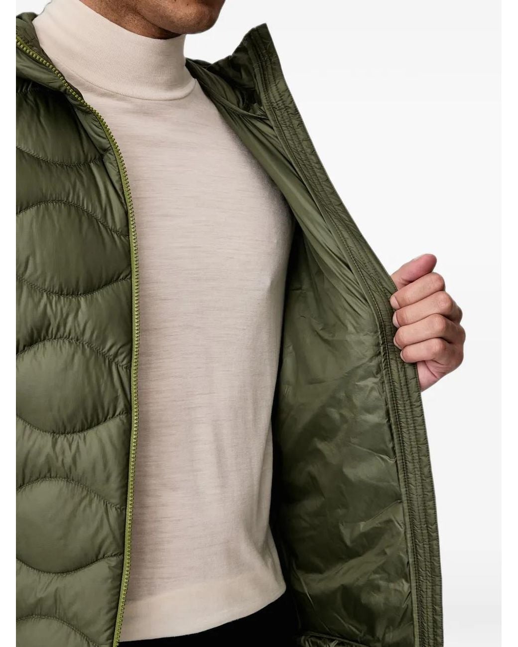 Peak Performance Green Helium Utility Quilted Hooded Jacket for men