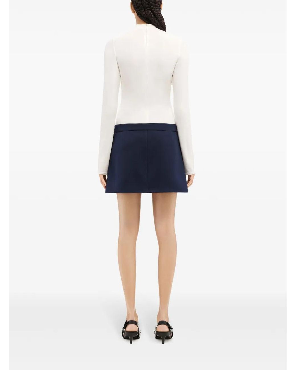 Courreges Blue 2-Pocket Twill Mini Skirt