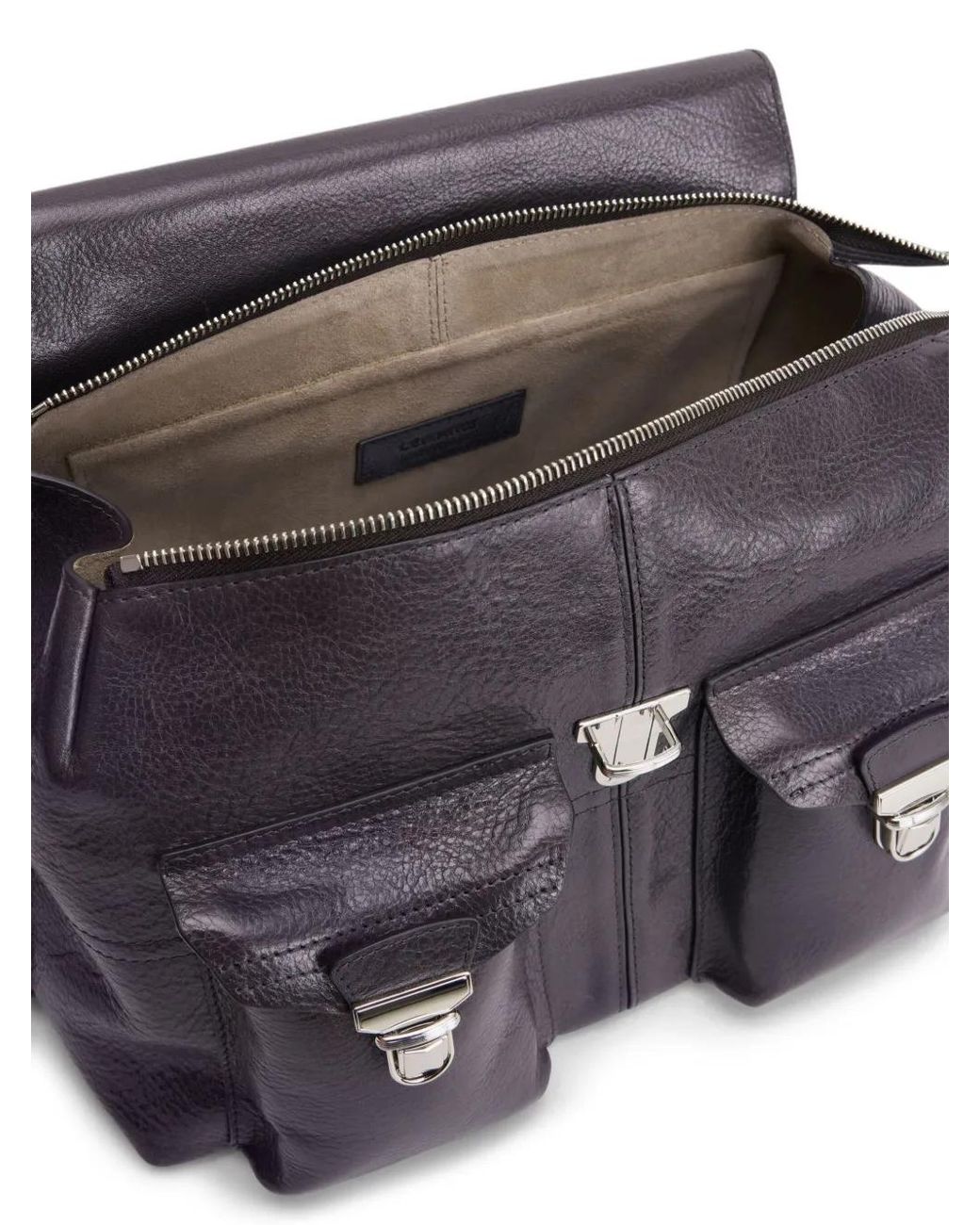 Lemaire Black Medium Gear Leather Shoulder Bag