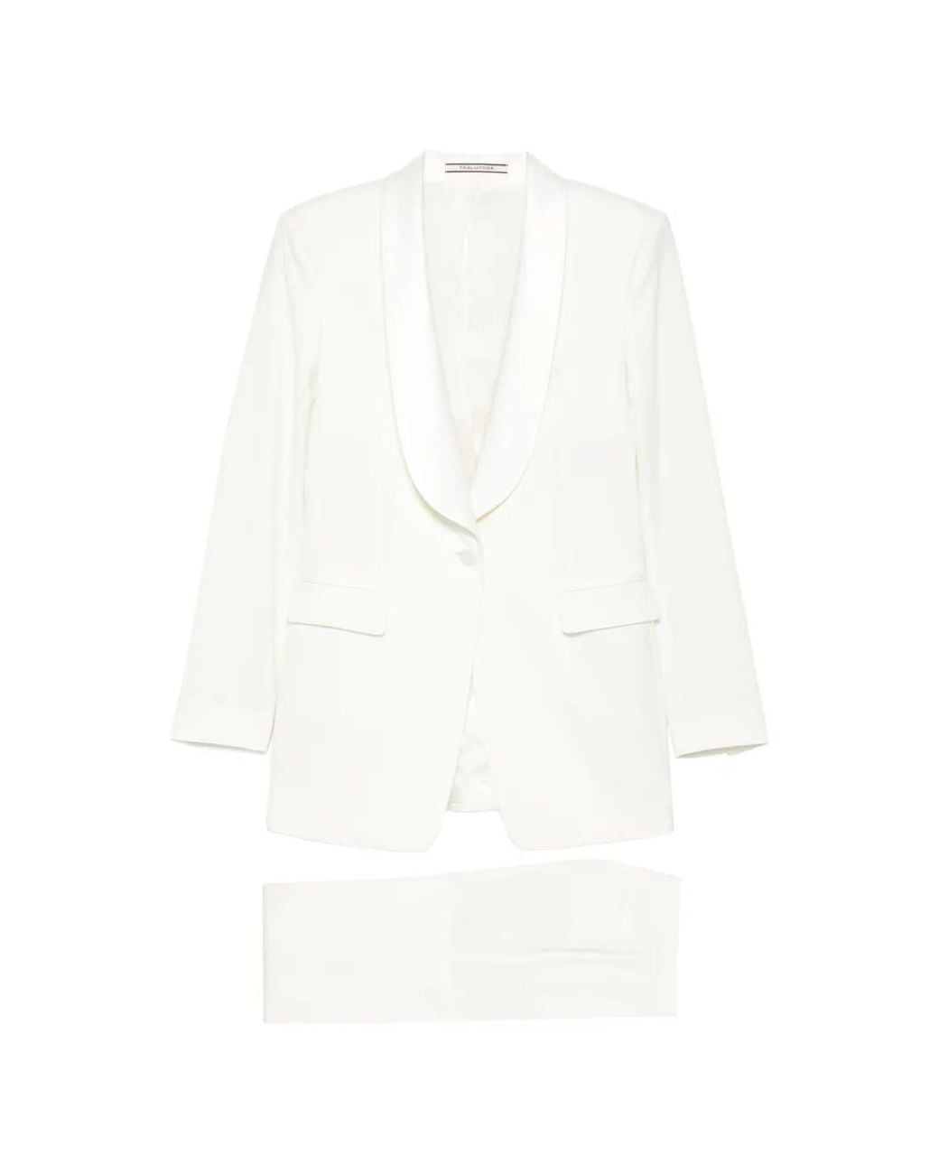 Tagliatore White Anzug mit Schalkragen