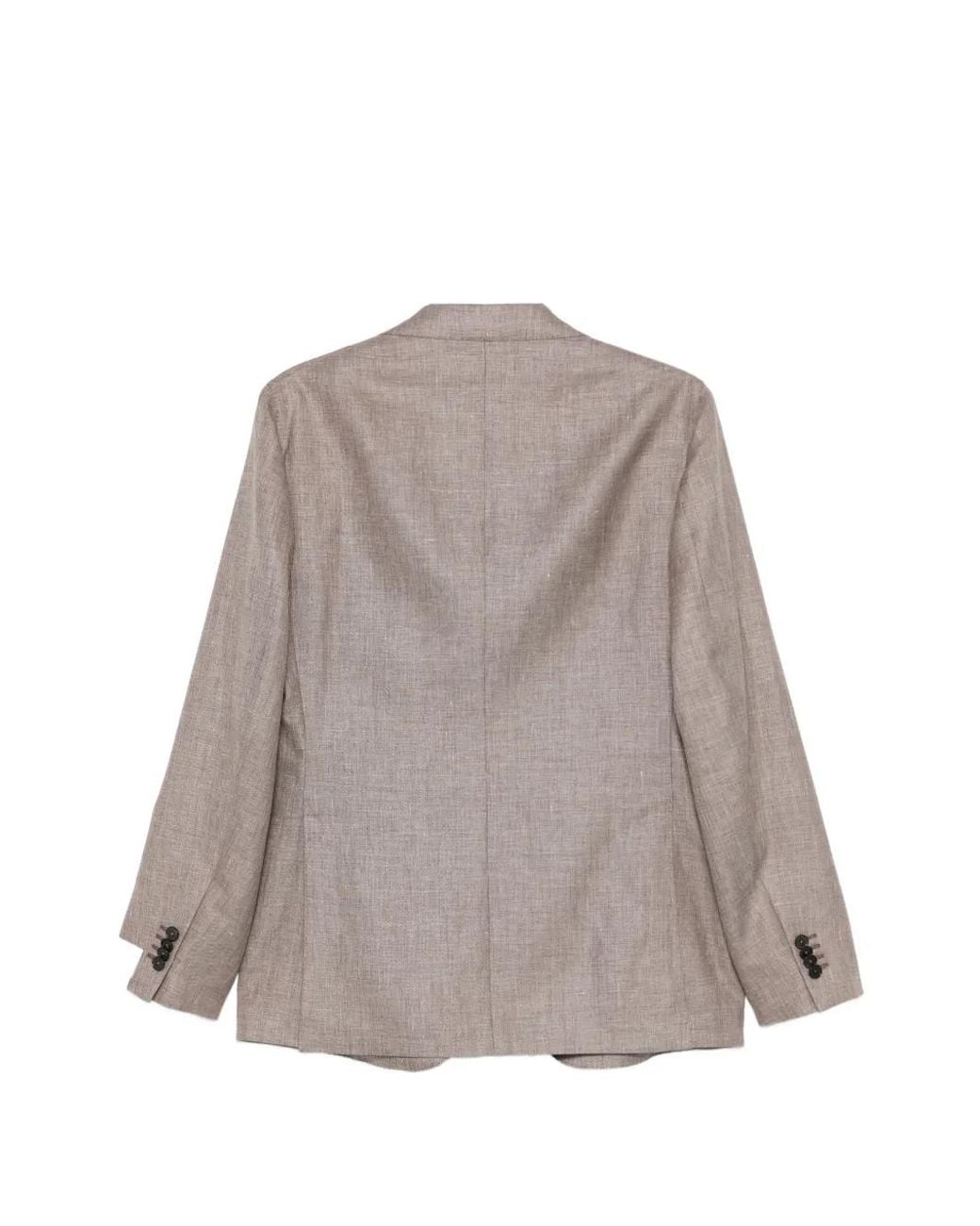 Caruso Gray Button Blazer for men