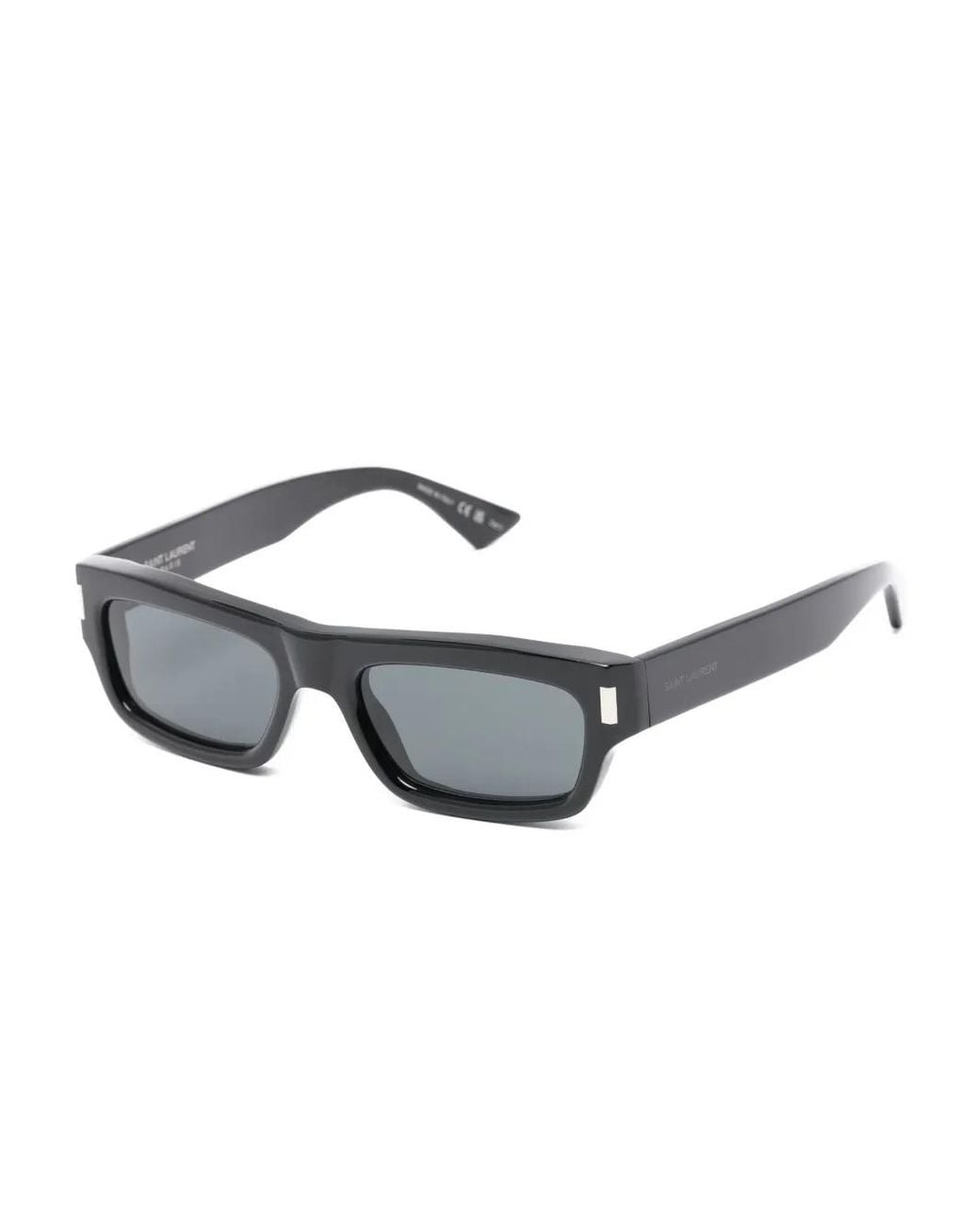 Saint Laurent Gray Rectangle-Frame Sunglasses