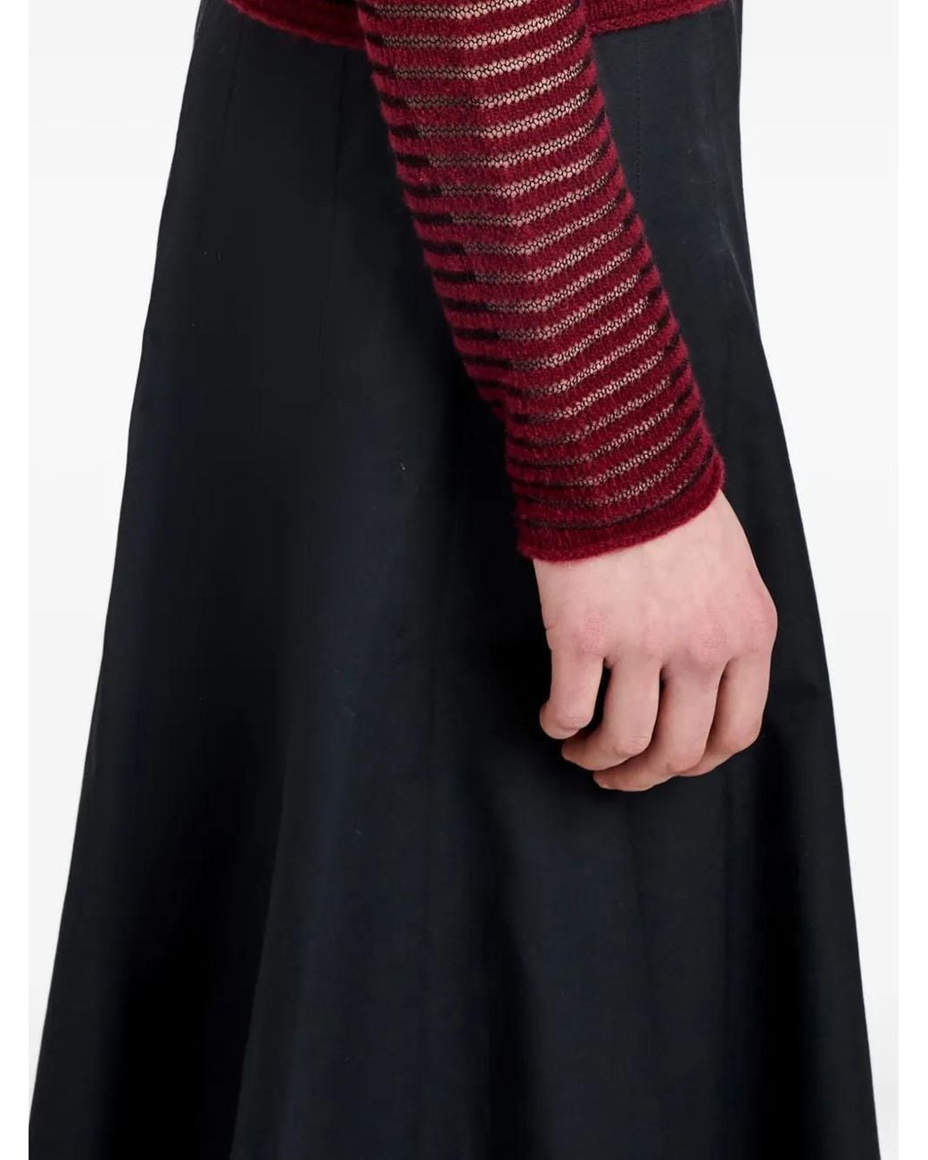 Proenza Schouler Red Hailey Ribbed Turtleneck Top