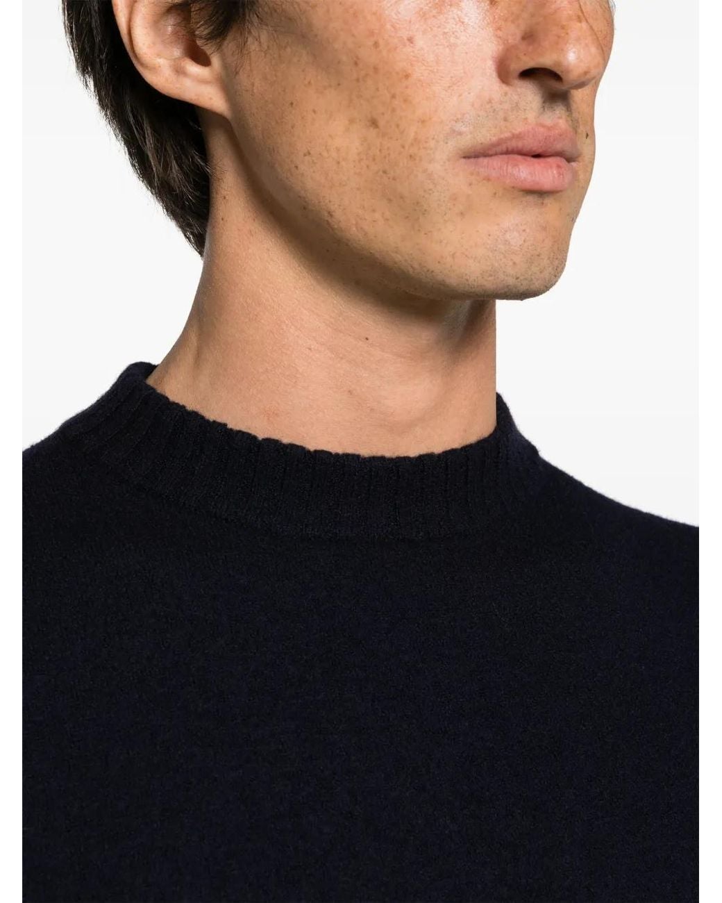 Jil Sander Blue Crew Neck Wool Jumper - Men's - Wool for men