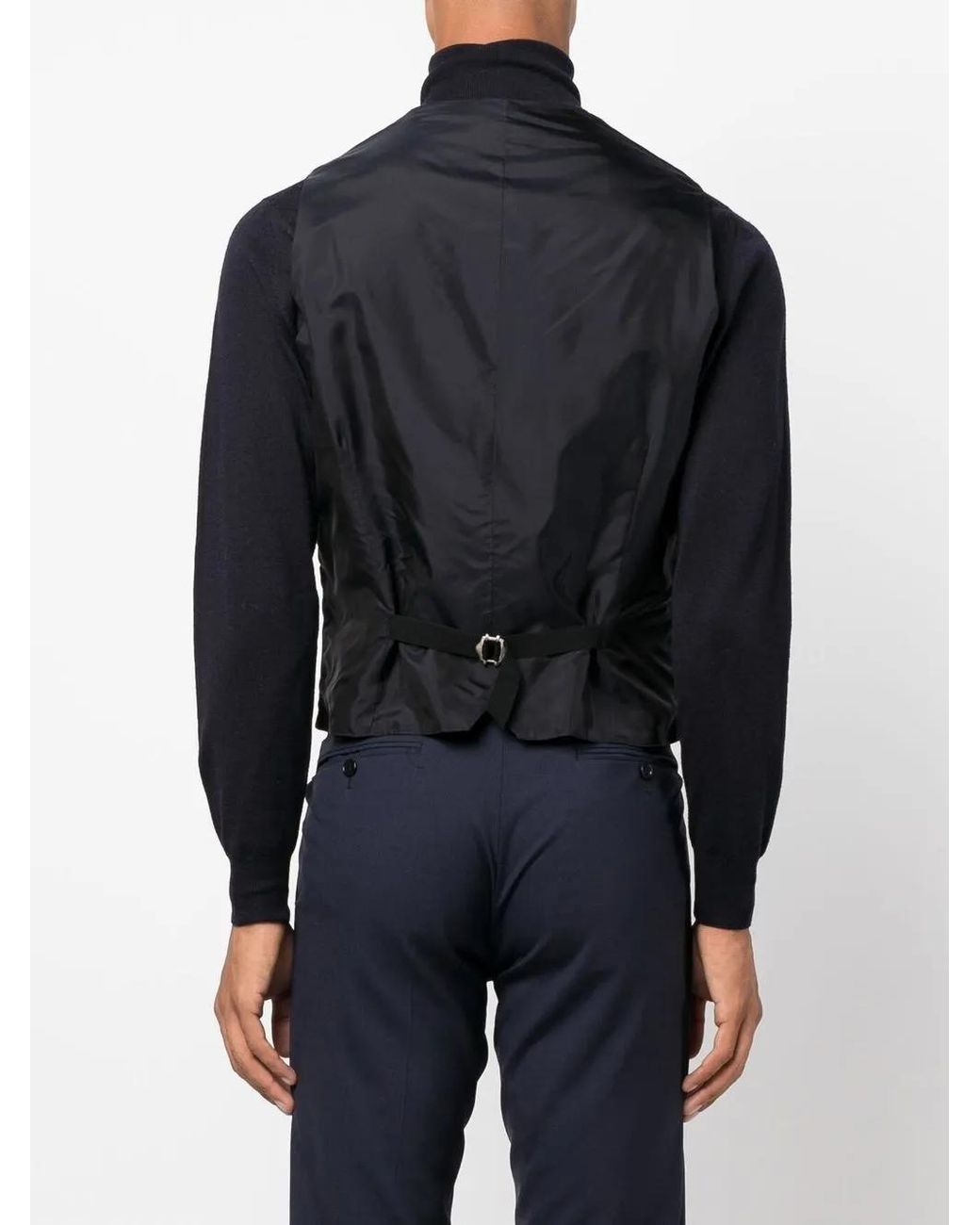 Tagliatore Black Single-breasted Waistcoat for men