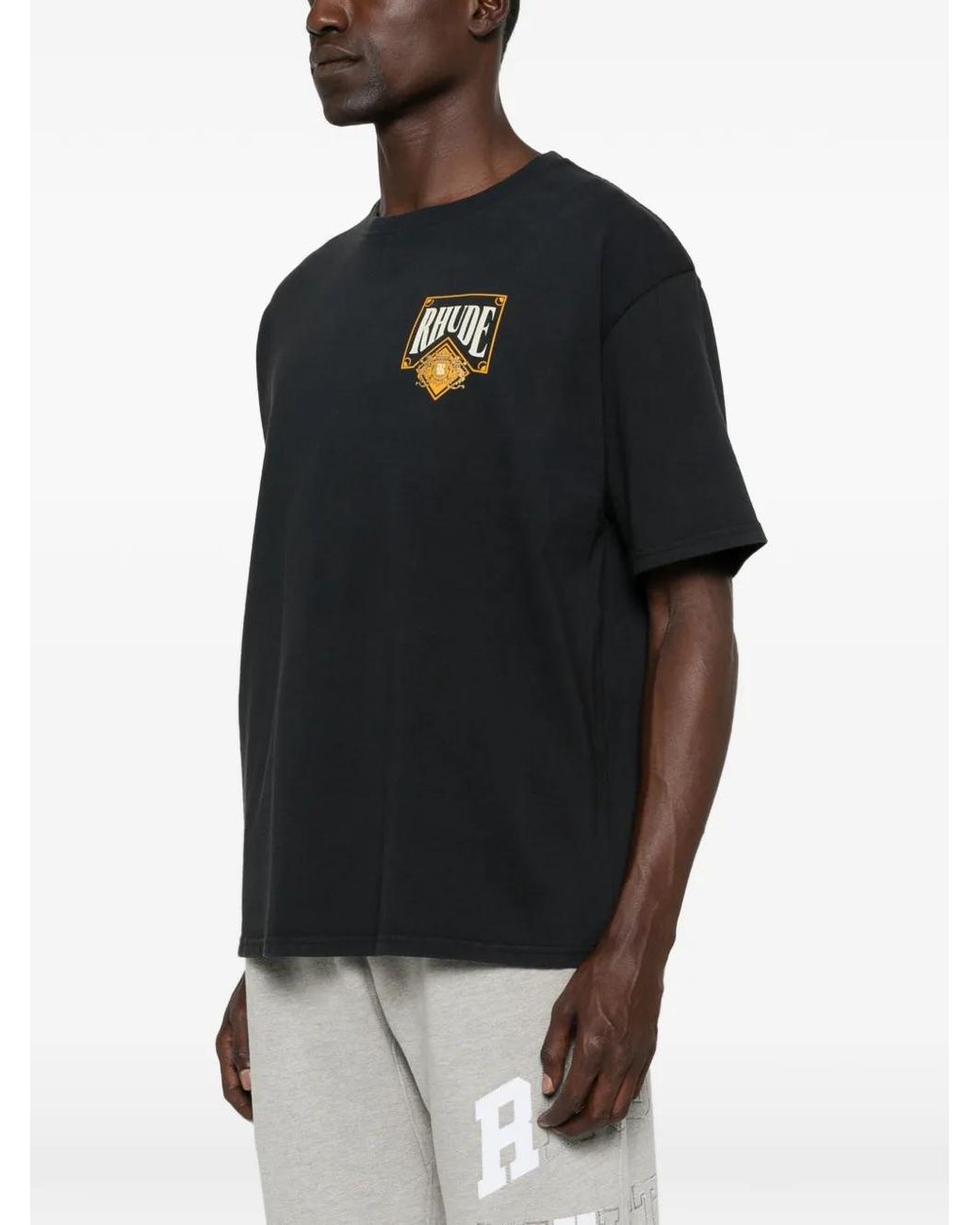 Rhude Black Playing Card T-Shirt for men