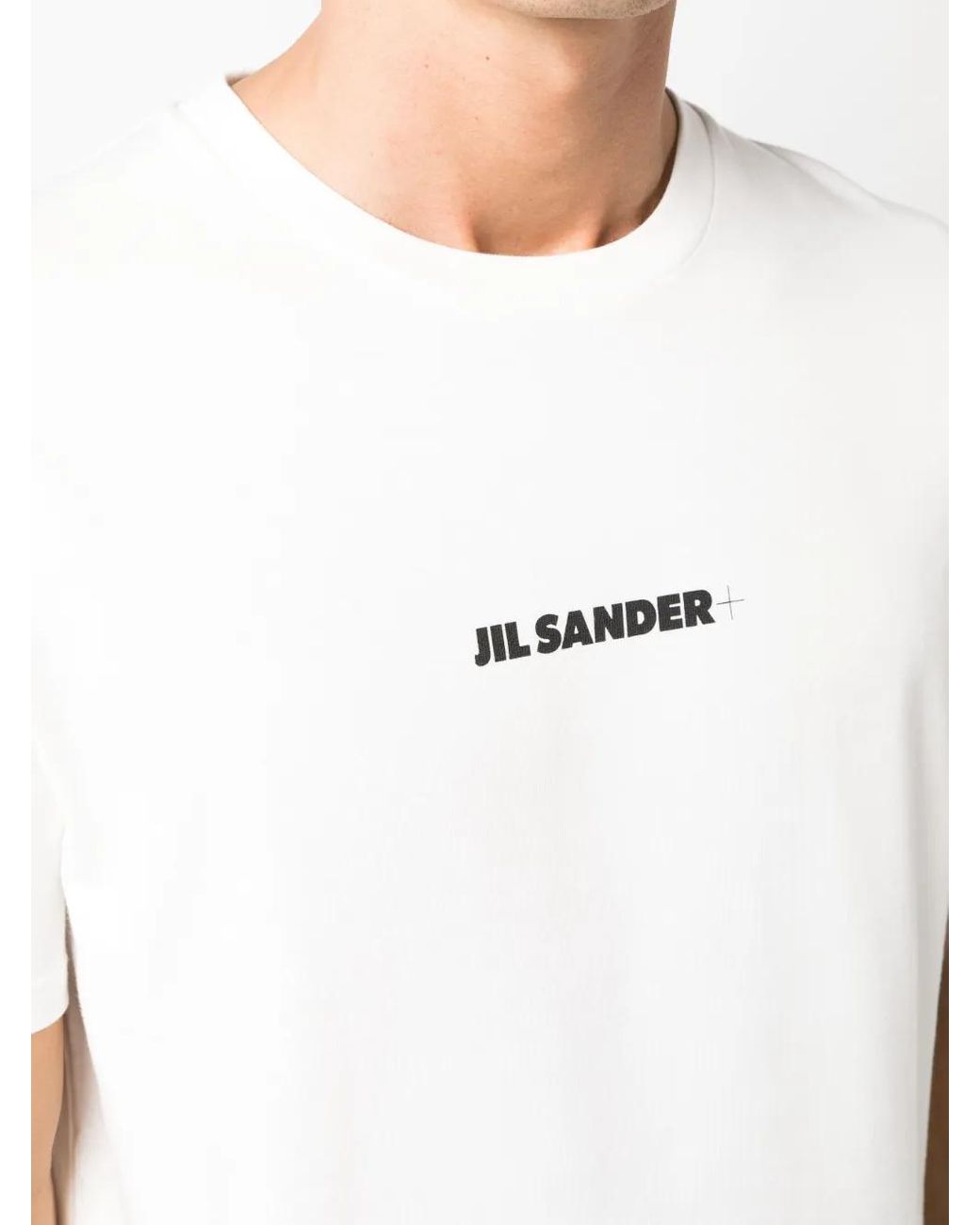 Jil Sander White Cotton T-Shirt for men