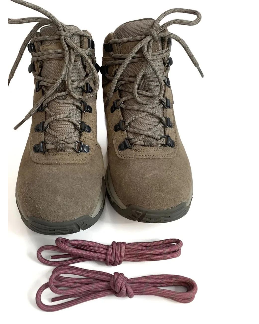 Merrell Brown Lace-Up Suede Trainers for men