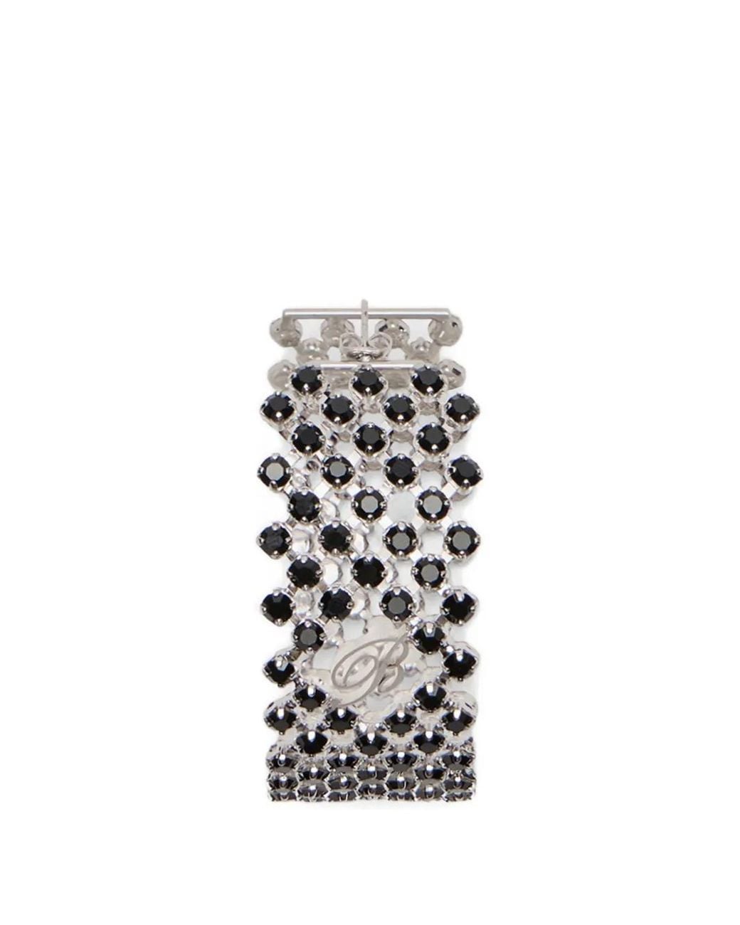 Blumarine White Strass Circle Earrings