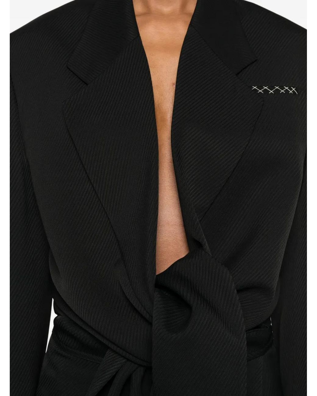 Calvin Klein Black Petunia Asymmetric Oversized Jacket