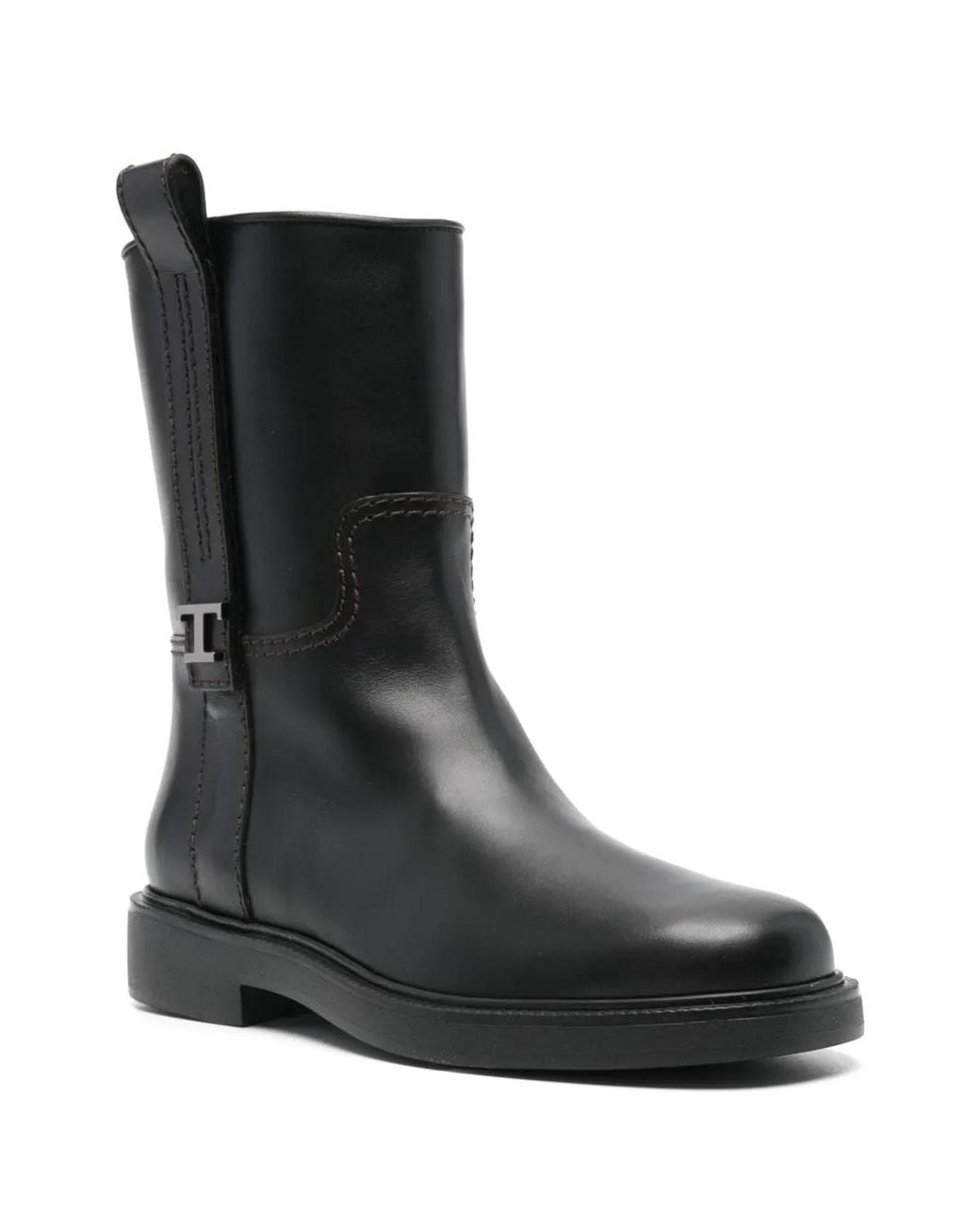Tod's Black Leather Ankle Boot