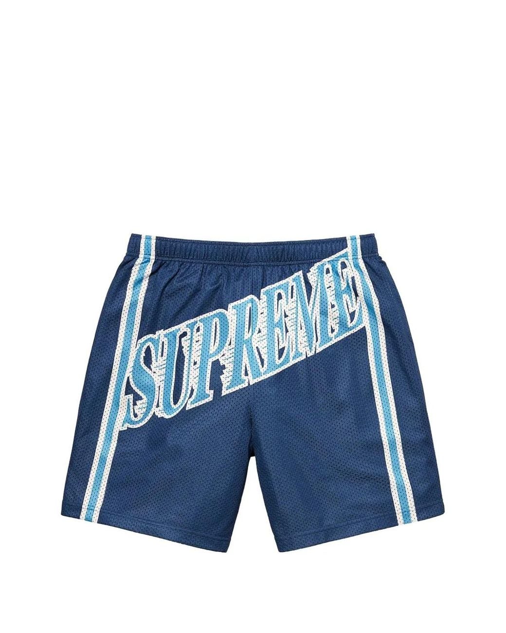 Supreme Blue Slap Shot Mesh Shorts for men