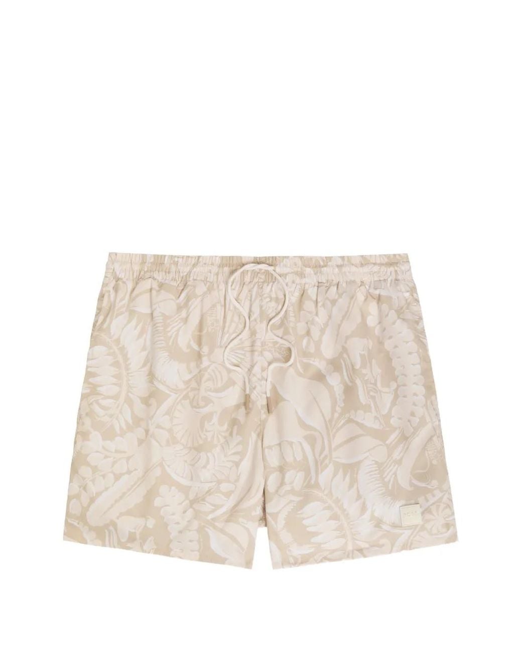 Boss Natural Swim Trunks With Allover Print for men