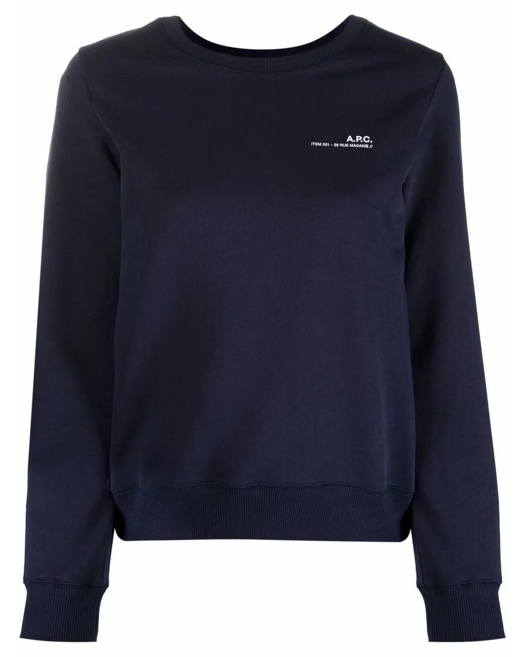 Sudadera Con Logo Estampado A.P.C. de color Blue