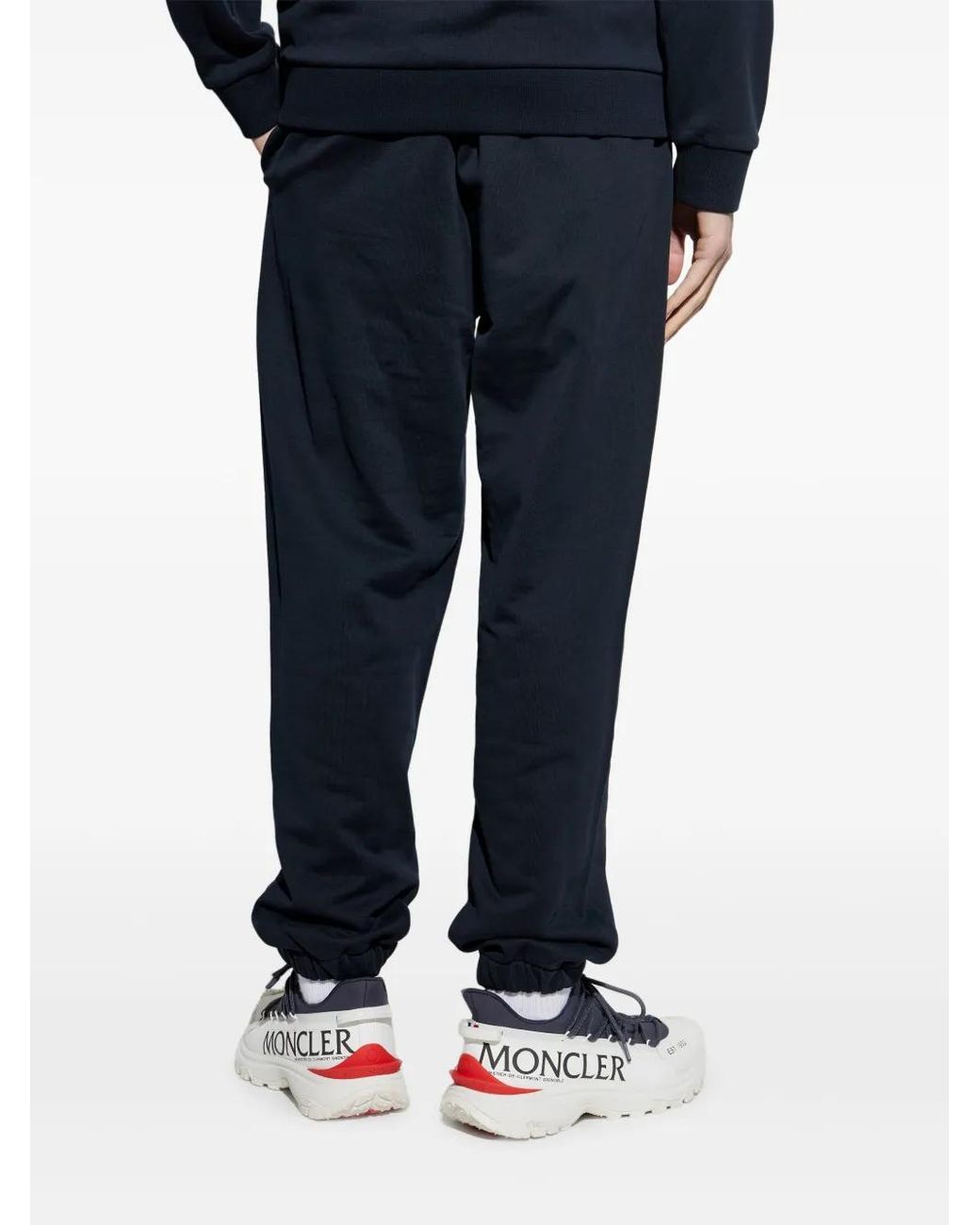 Moncler Blue Cotton Track Pants for men