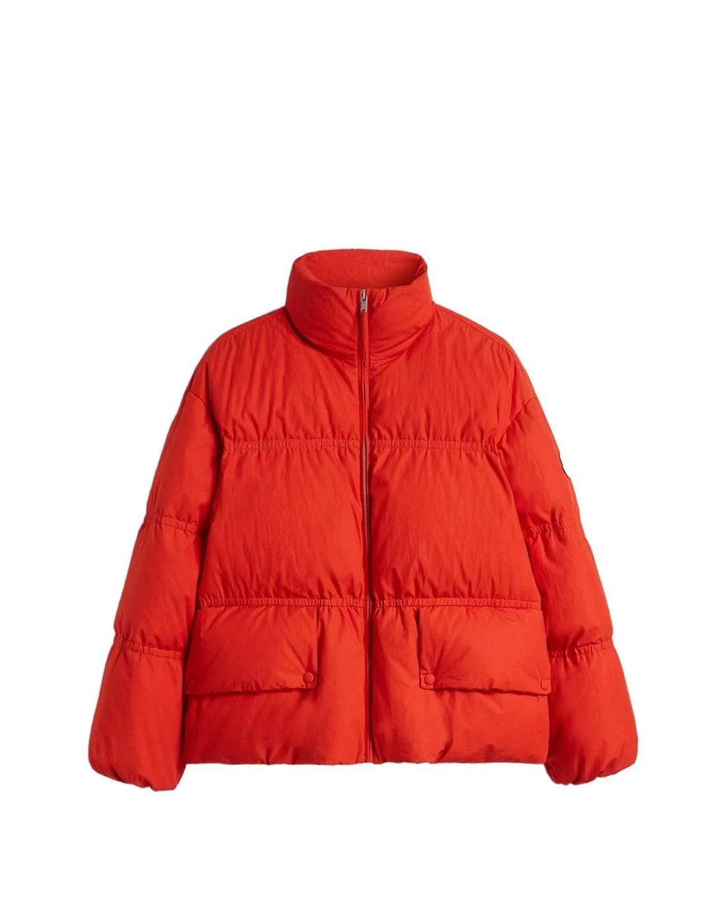 Jil Sander Red X Moncler Zip-Up Puffer Jacket